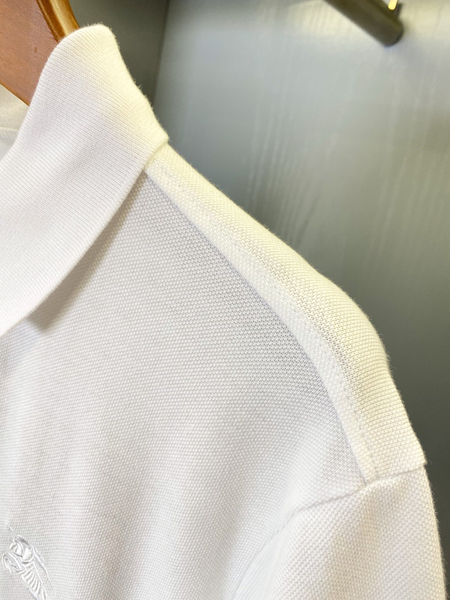 Burberry Horse Embroidered Piqué Cotton Polo Shirt