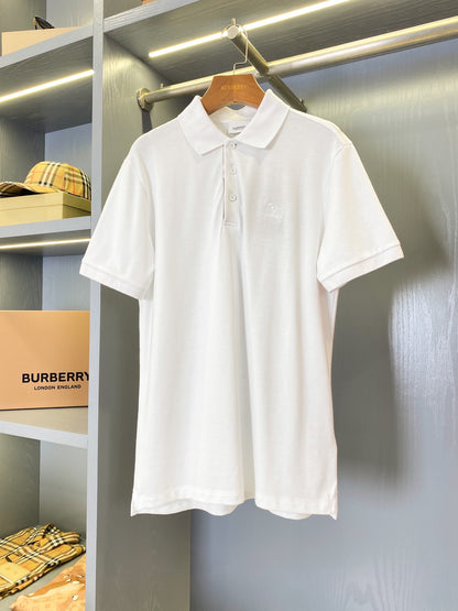 Burberry Horse Embroidered Piqué Cotton Polo Shirt