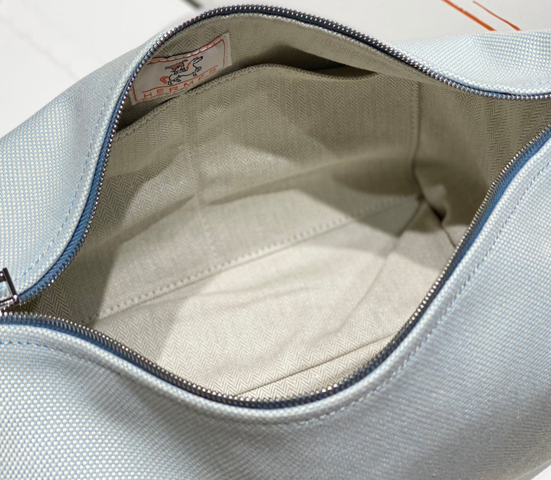 Hermès Trousse Bride-A-Brace Embroidered Canvas Vanity Case