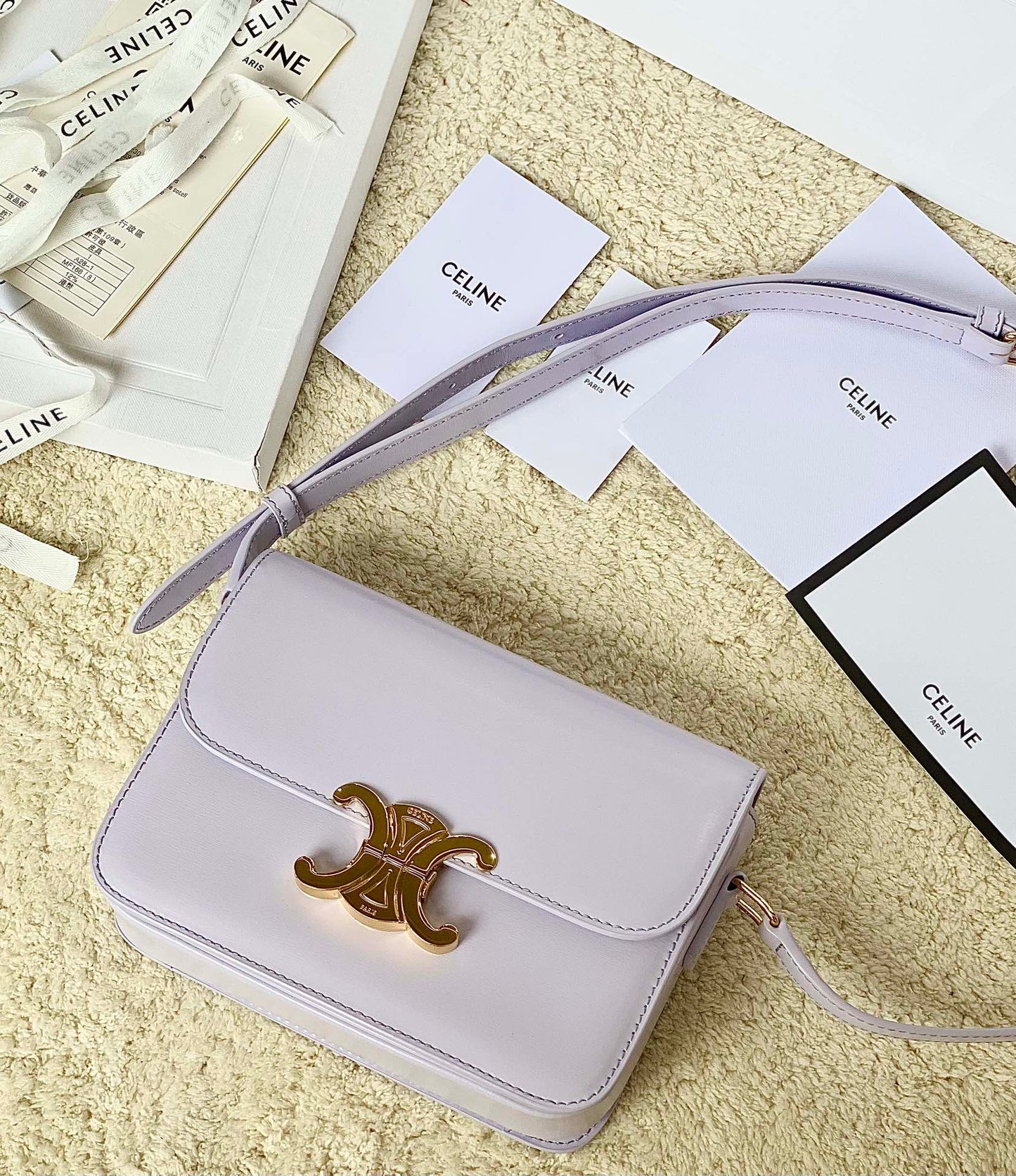 Celine Triomphe Box Calfskin Bag