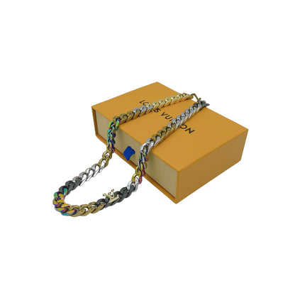 Louis Vuitton Chain Links Patches Necklace – 2023 Autumn/Winter Collection