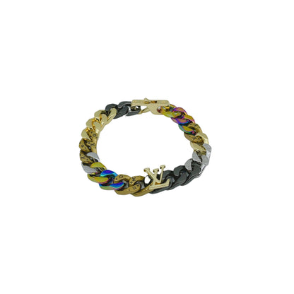 Louis Vuitton Chain Links Patches Colorful Monogram Bracelet