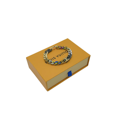 Louis Vuitton Chain Links Patches Colorful Monogram Bracelet