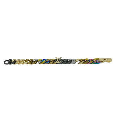 Louis Vuitton Chain Links Patches Colorful Monogram Bracelet