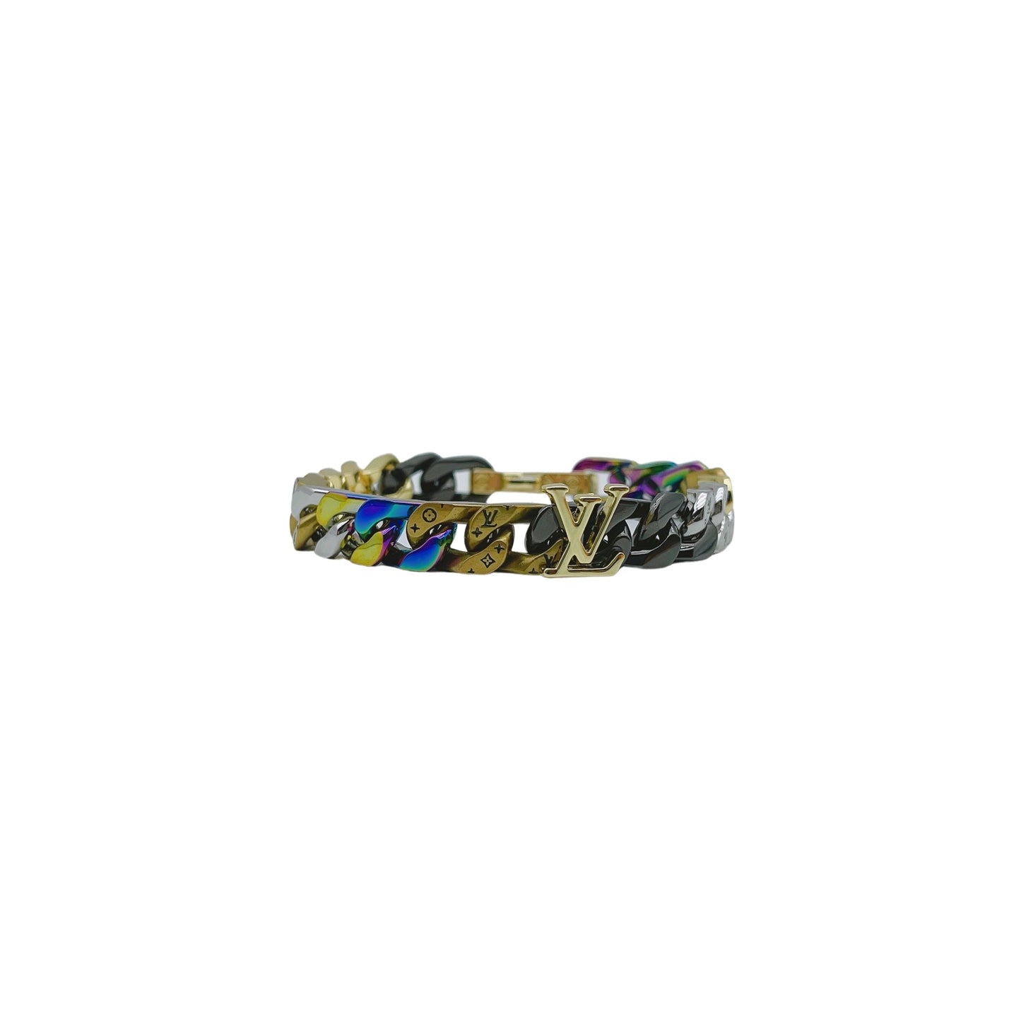 Louis Vuitton Chain Links Patches Colorful Monogram Bracelet