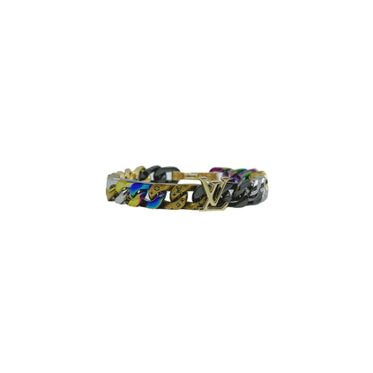 Louis Vuitton Chain Links Patches Colorful Monogram Bracelet