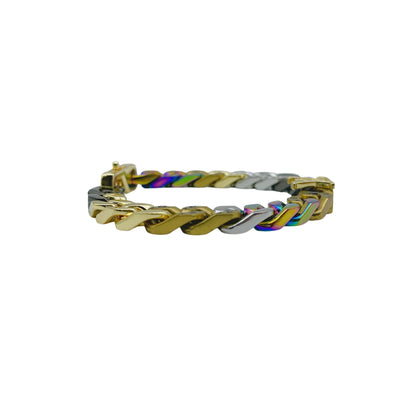 Louis Vuitton Chain Links Patches Colorful Monogram Bracelet