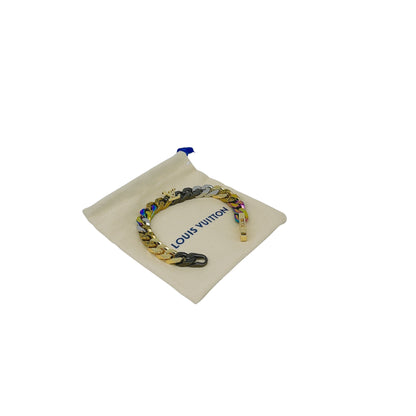 Louis Vuitton Chain Links Patches Colorful Monogram Bracelet