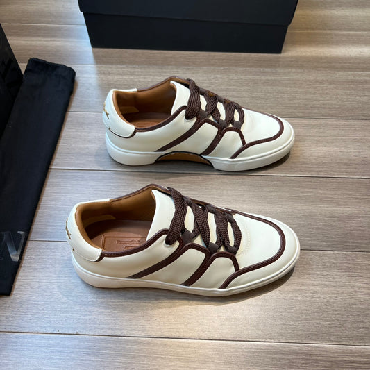 Zegna Nappa Woven Leather Loafers