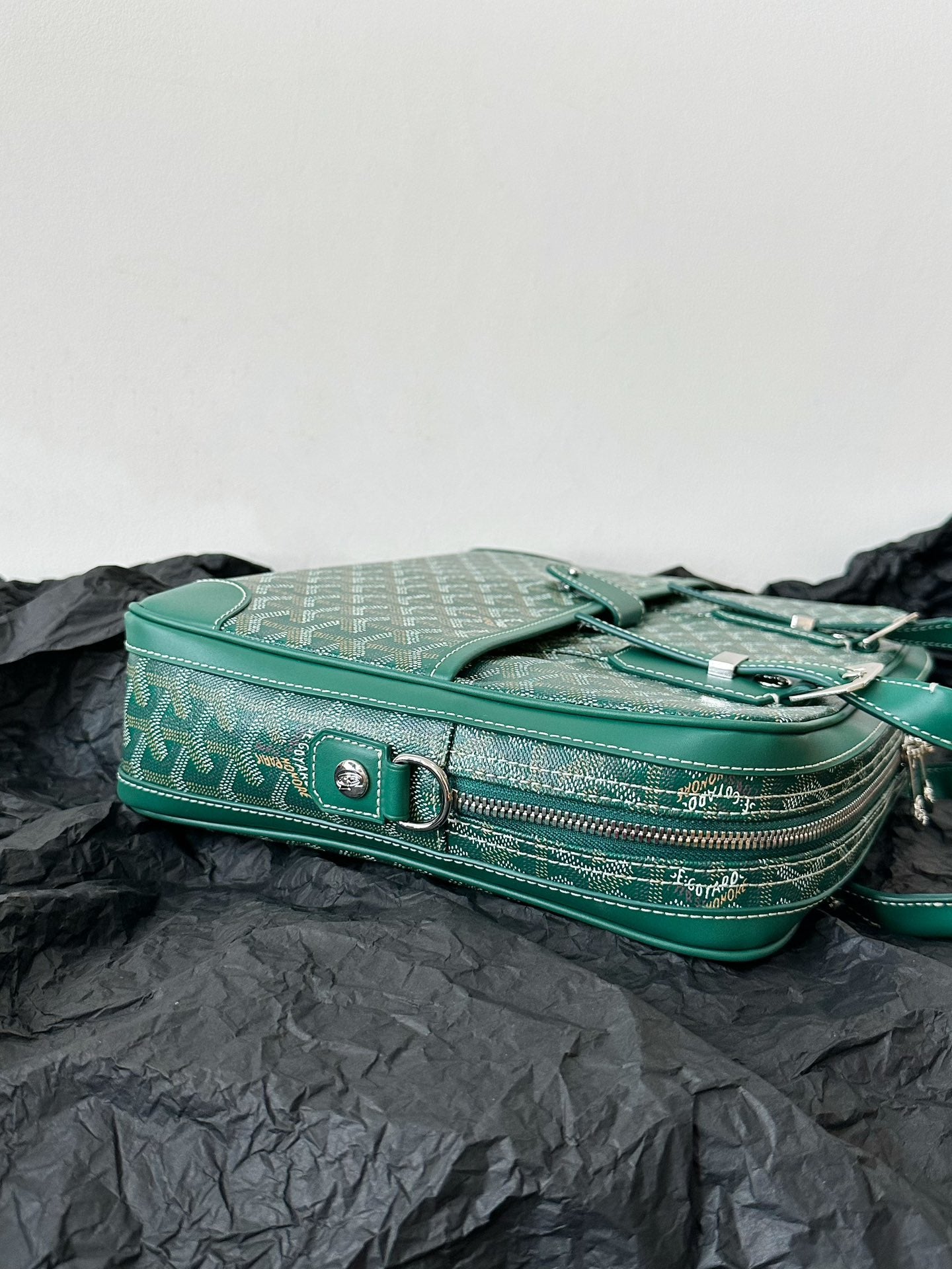 Goyard Green Goyardine Canvas Briefcase