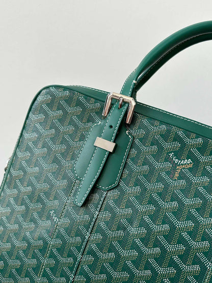 Goyard Green Goyardine Canvas Briefcase