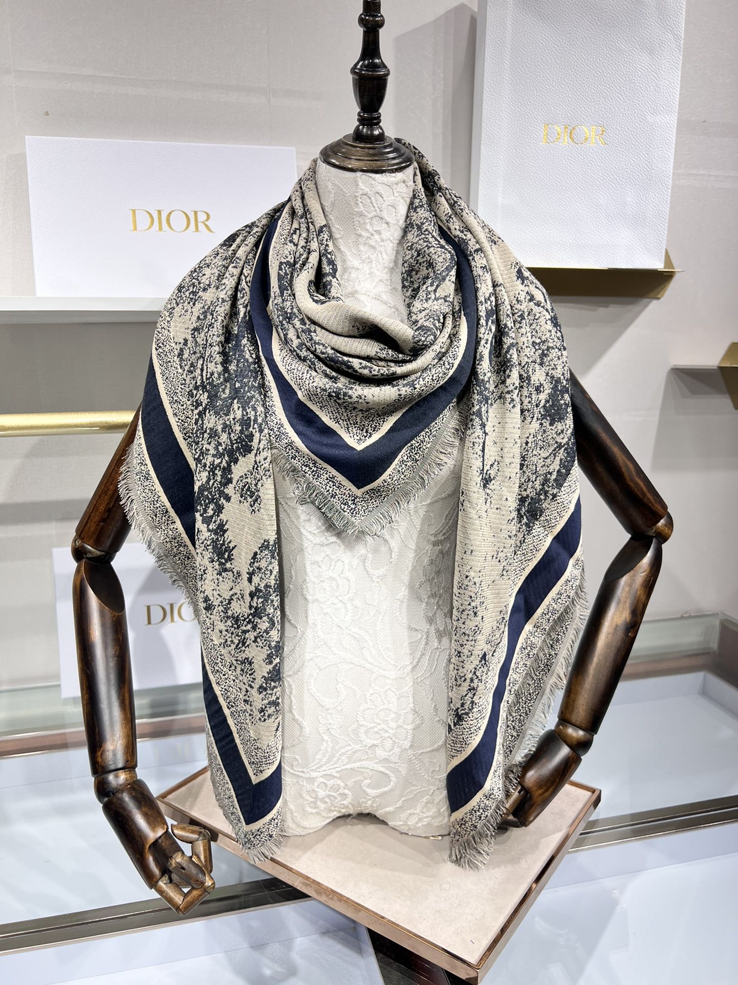 Dior Limited Edition Grey Shawl