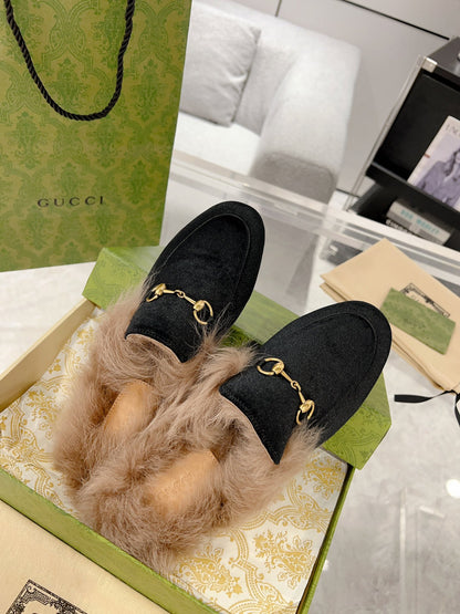 Gucci Toscana Sheepskin Loafers