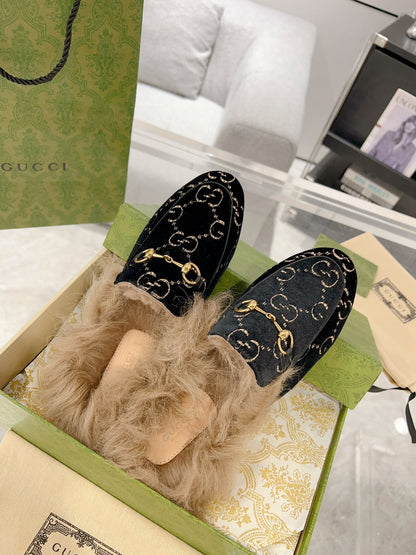 Gucci Toscana Sheepskin Loafers