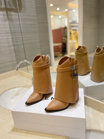Givenchy Embroidered Lock Ankle Boots – 2023SS