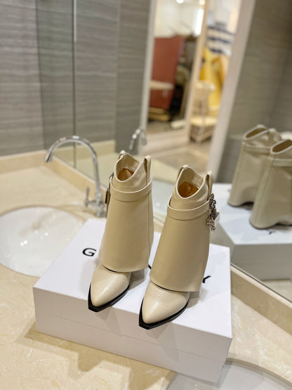 Givenchy Embroidered Lock Ankle Boots – 2023SS