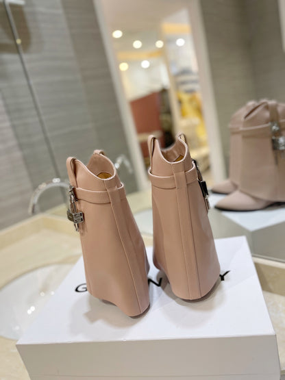 Givenchy Embroidered Lock Ankle Boots – 2023SS