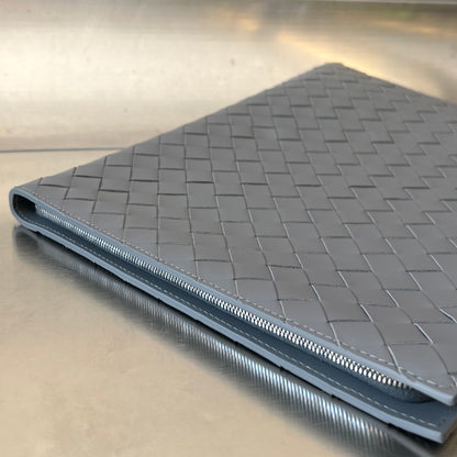 Bottega Veneta Intrecciato Half-Zip Clutch Bag