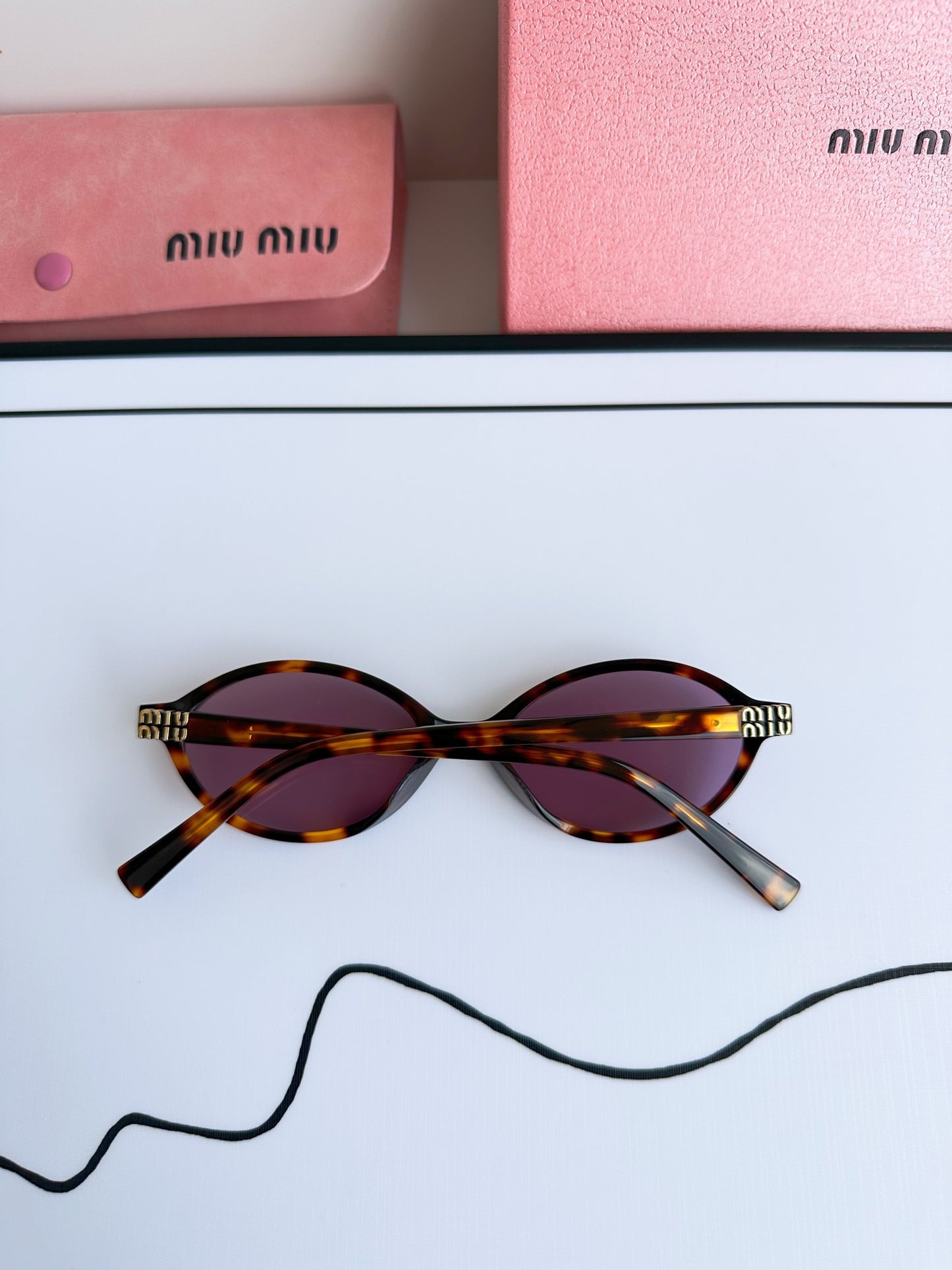 Miu Miu SMU04Z Tortoiseshell Purple/Pink Sunglasses – Autumn/Winter Collection – 2023