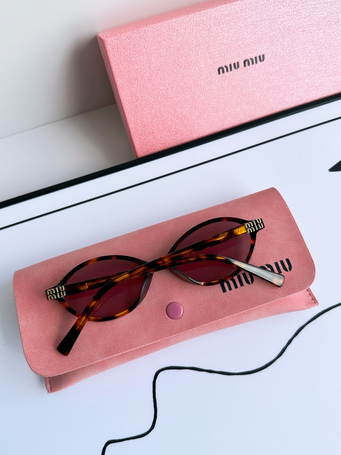 Miu Miu SMU04Z Tortoiseshell Purple/Pink Sunglasses – Autumn/Winter Collection – 2023