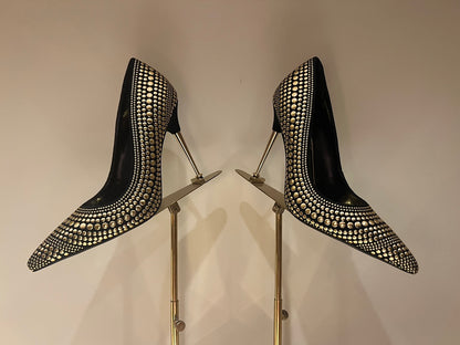 Tom Ford Crystal-Embellished Gold Heeled Sandals