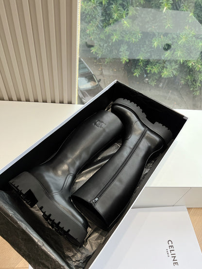 Celine Triomphe Knee-High Riding Boots – 2023 Autumn/Winter Collection