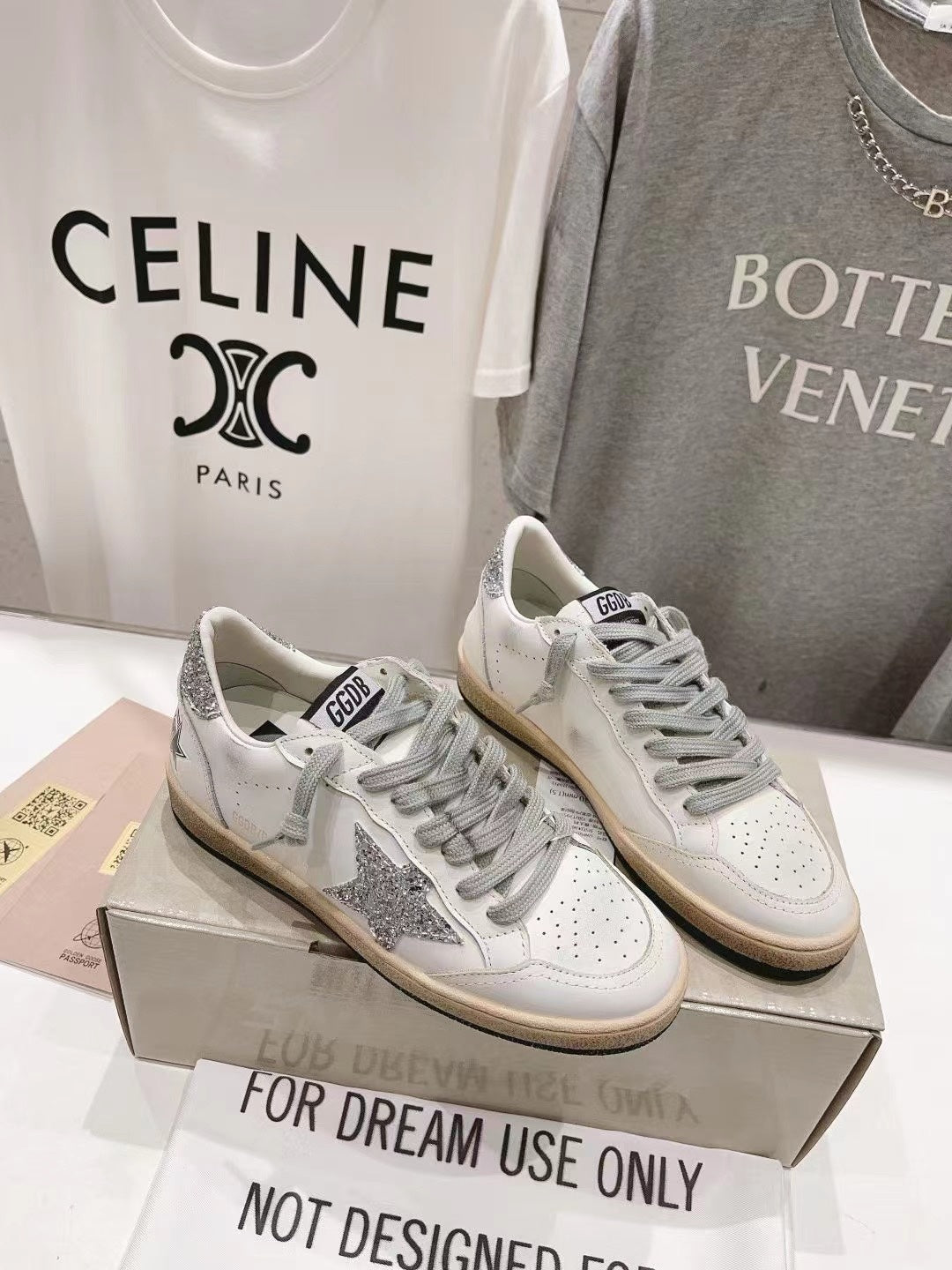 Golden Goose Ball Star Sneakers – White Silver