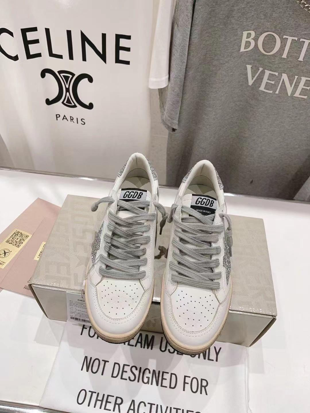 Golden Goose Ball Star Sneakers – White Silver