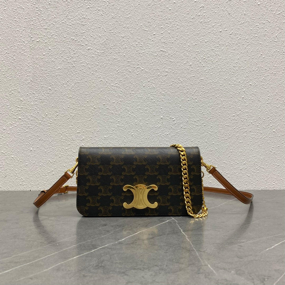 Celine Triomphe Canvas Flap Bag