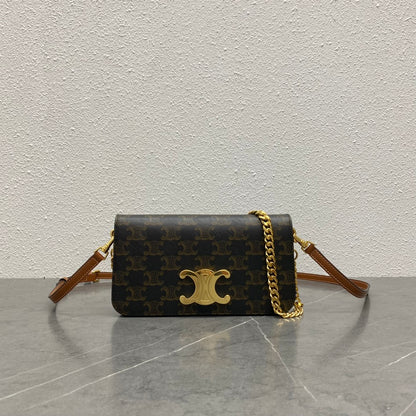 Celine Triomphe Canvas Flap Bag