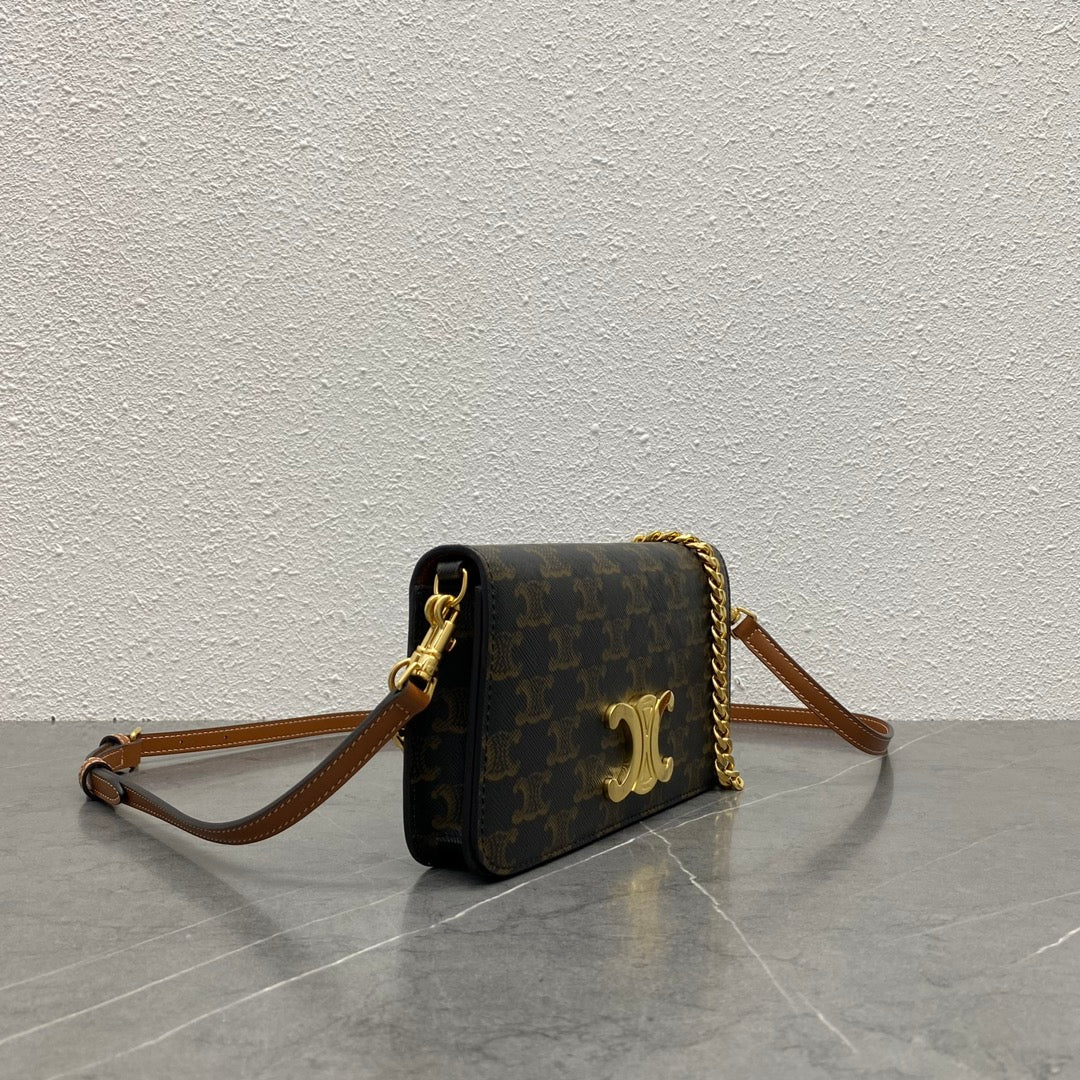 Celine Triomphe Canvas Flap Bag