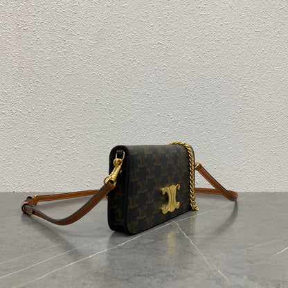 Celine Triomphe Canvas Flap Bag