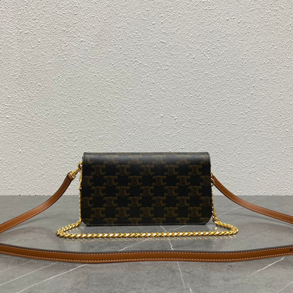 Celine Triomphe Canvas Flap Bag