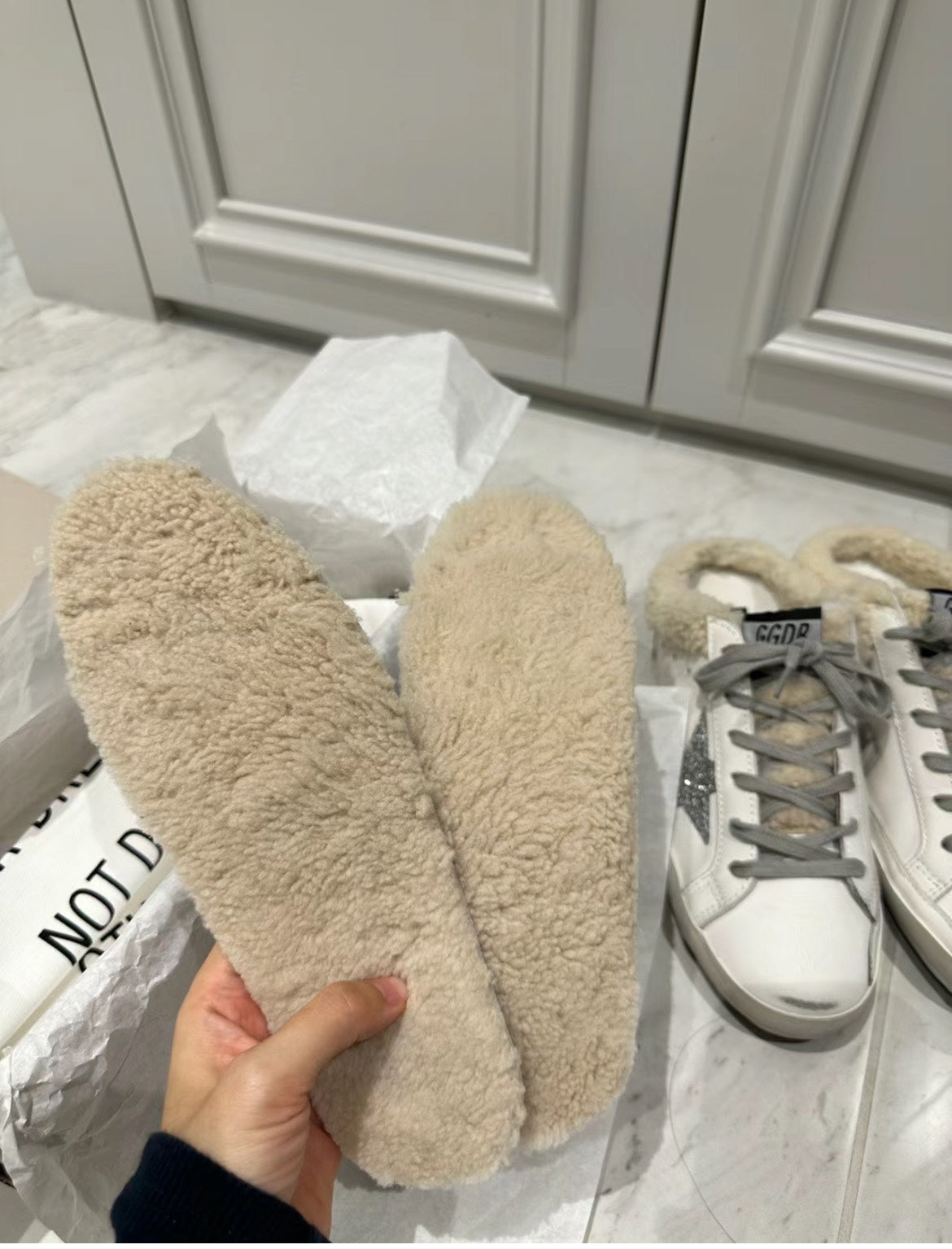 Golden Goose SUPERSTAR Silver Star Wool Mules – 2023FW