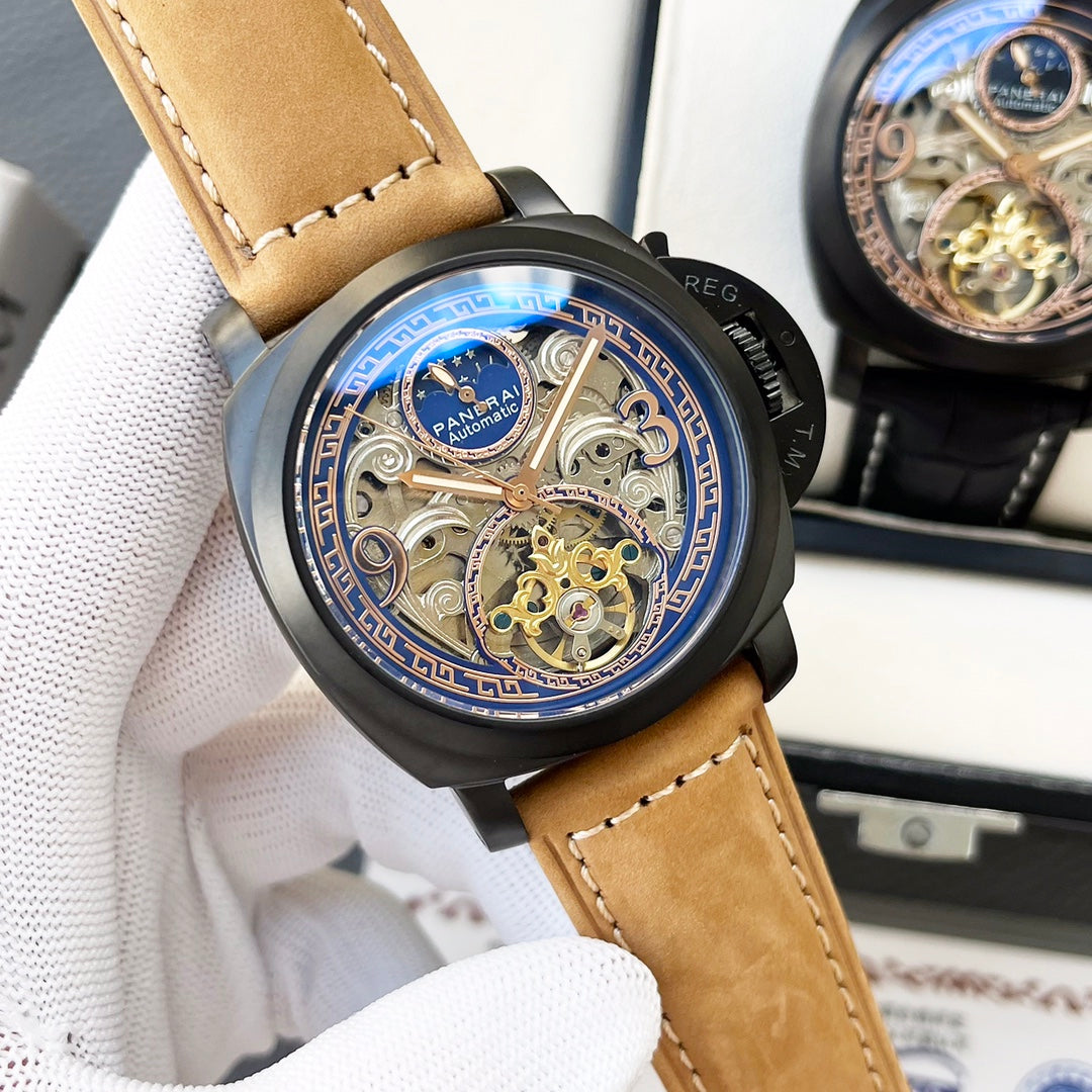 Panerai Automatic Stainless Steel Skeleton Watch