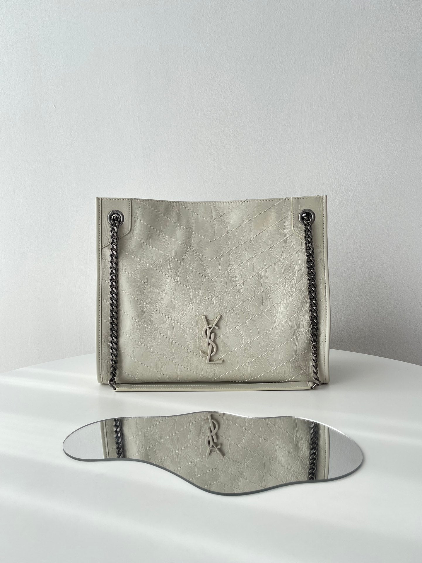 Saint Laurent Niki Shopping Bag in Cream White