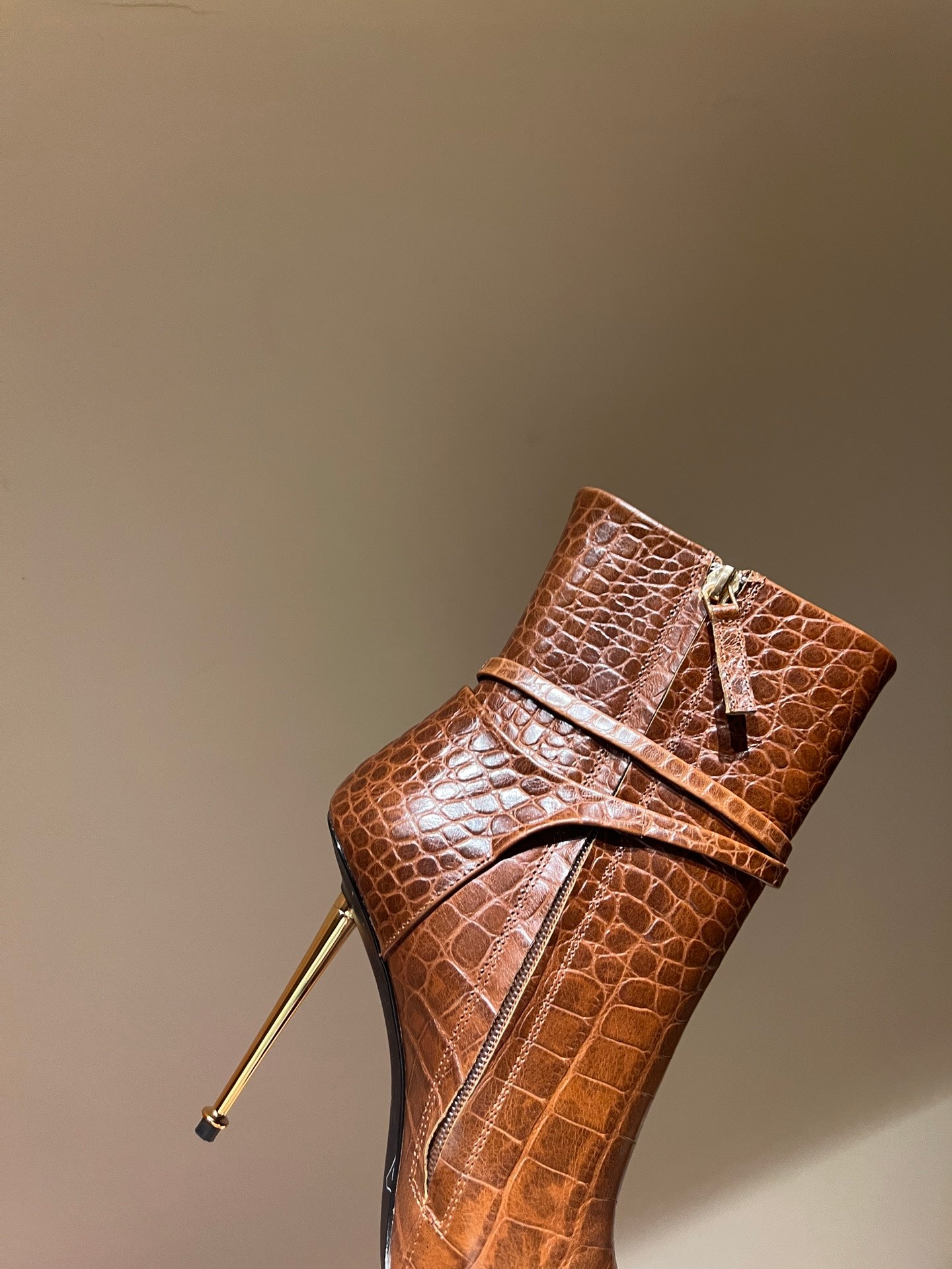 Tom Ford Luxury Metal Heel Ankle Boots