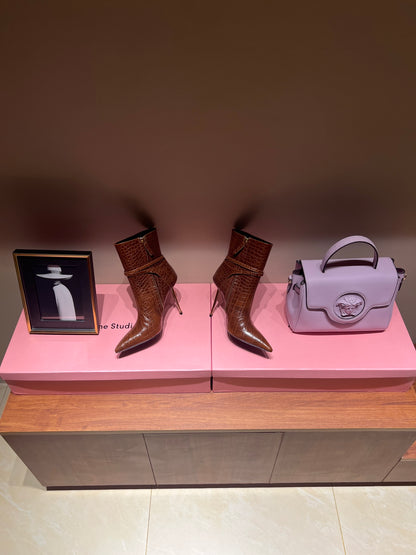 Tom Ford Luxury Metal Heel Ankle Boots