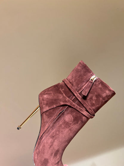 Tom Ford Luxury Metal Heel Ankle Boots