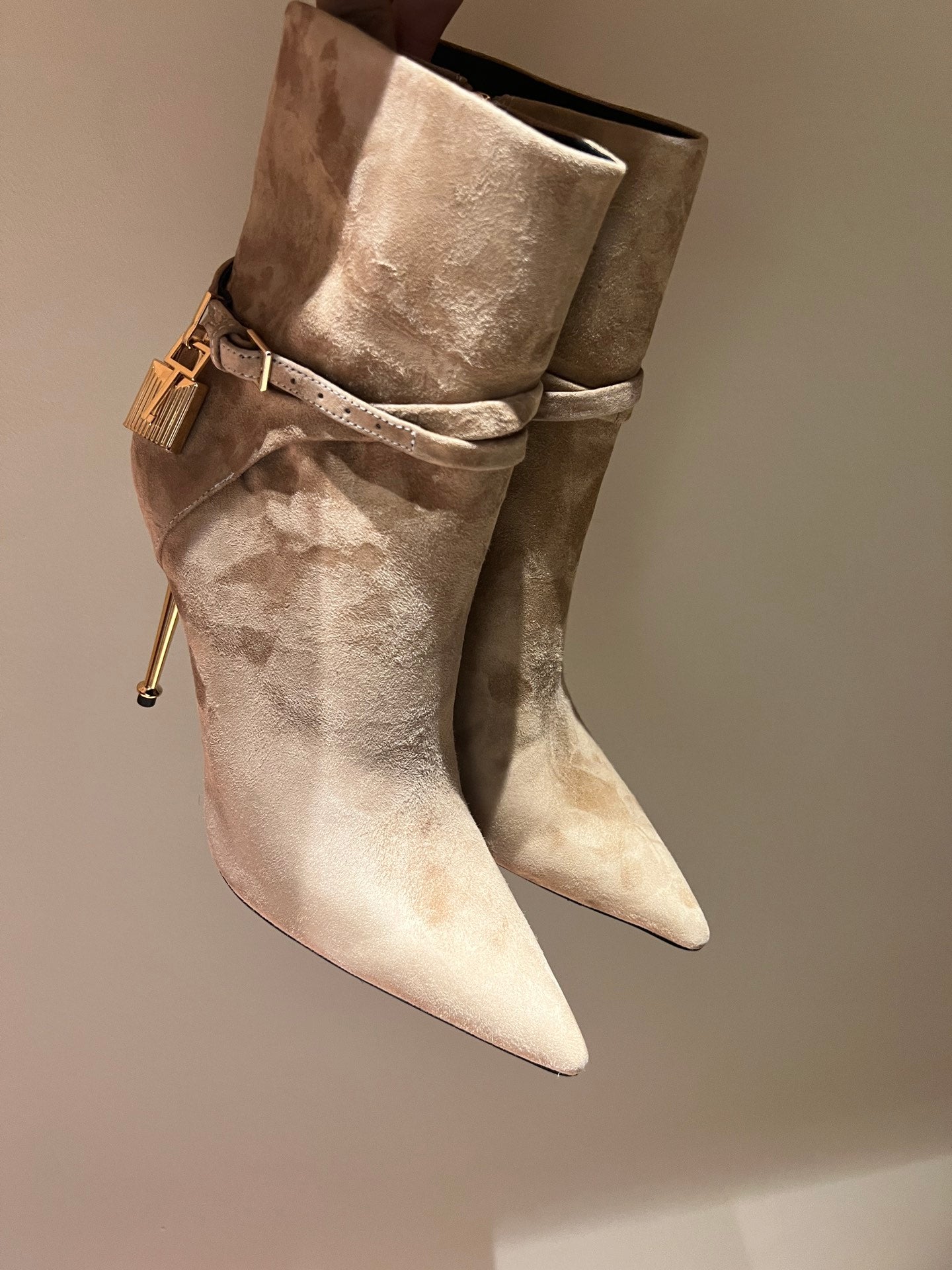 Tom Ford Luxury Metal Heel Ankle Boots