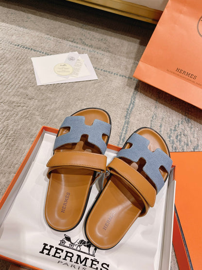 Hermès Chypre Leather Slides – 2023SS