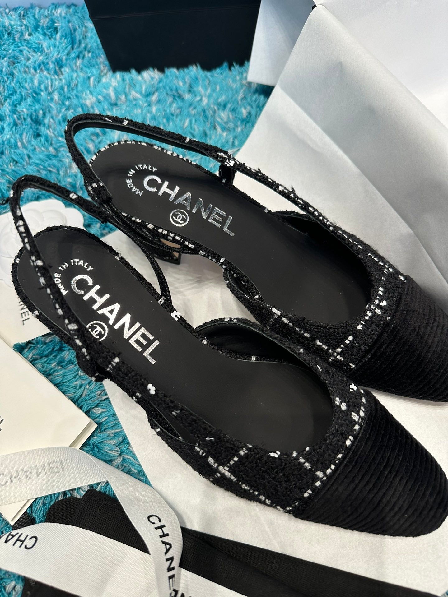 Chanel Two-Tone Slingback Sandals – Spring/Summer Collection – 2022