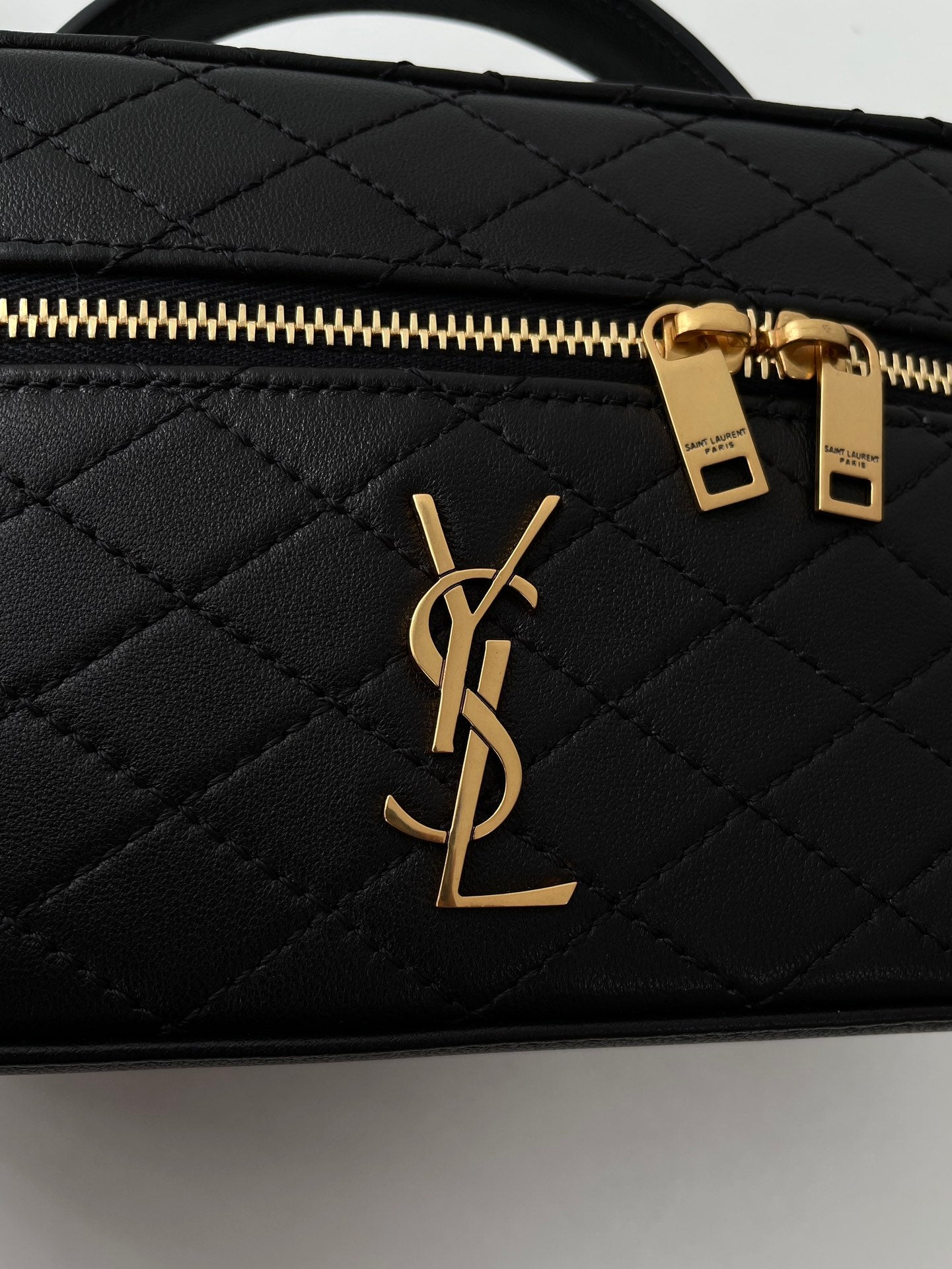 Saint Laurent Gaby Mini Quilted Lambskin Cosmetic Bag