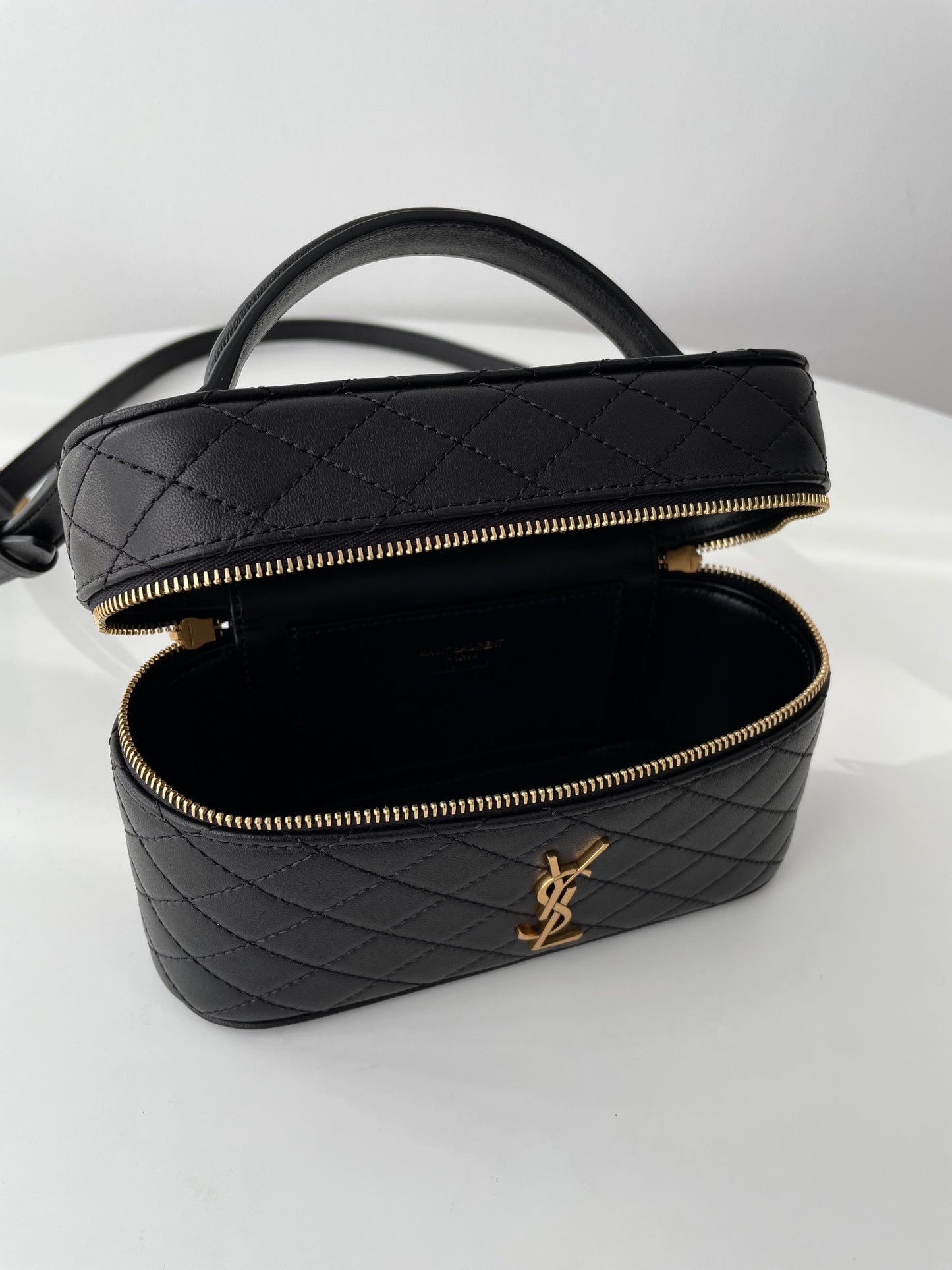 Saint Laurent Gaby Mini Quilted Lambskin Cosmetic Bag