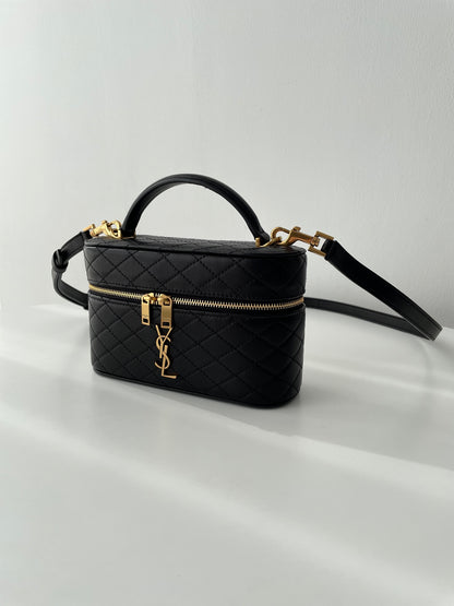 Saint Laurent Gaby Mini Quilted Lambskin Cosmetic Bag