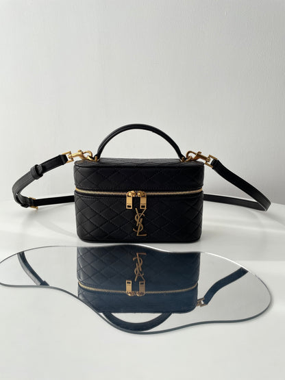 Saint Laurent Gaby Mini Quilted Lambskin Cosmetic Bag