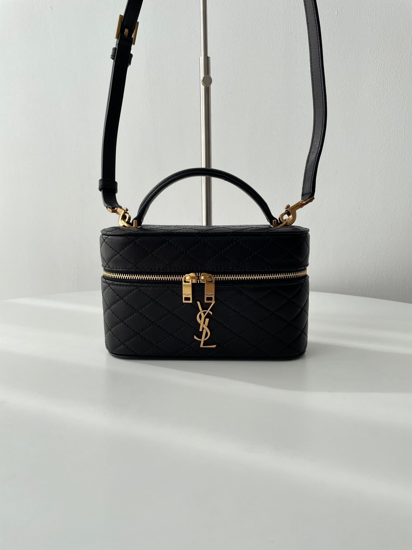 Saint Laurent Gaby Mini Quilted Lambskin Cosmetic Bag