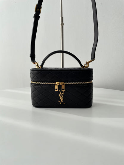 Saint Laurent Gaby Mini Quilted Lambskin Cosmetic Bag