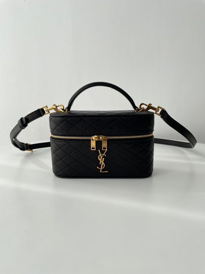 Saint Laurent Gaby Mini Quilted Lambskin Cosmetic Bag
