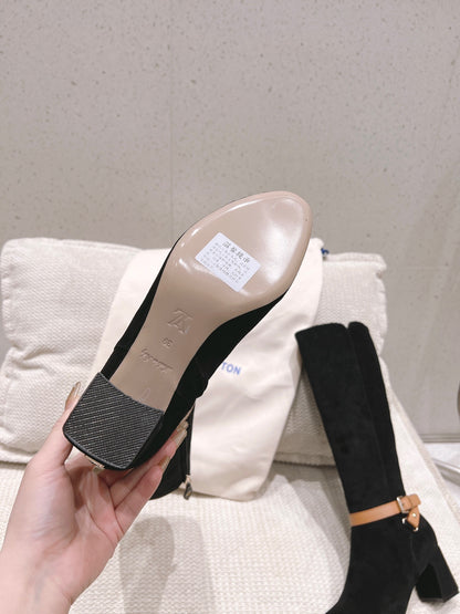Louis Vuitton Parisienne Leather Knee-High Boots